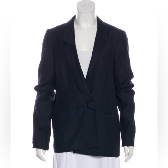 Navy Helmut Lang wool structured blazer - Picture 1 of 3